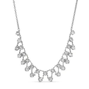 1928 Jewelry Gala Crystal Bib Necklace 18"