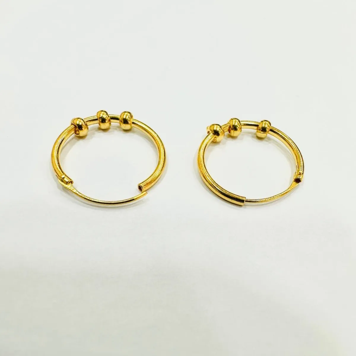 22k / 916 Gold Ball Loop Earring by Best Gold Shop