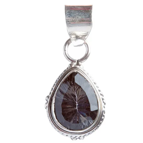 925 Sterling Silver Natural Gemstones Amethyst Pendant FJSVP2076