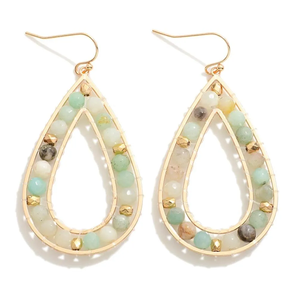 Amazonite Teardrop Earrings