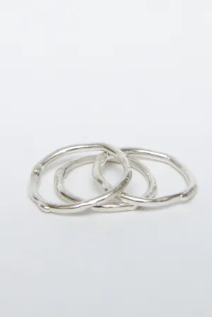 BLACK DEVILLE - ORGANIC STACK RINGS (3PCS)