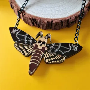 Death's-Head Hawkmoth Brooch by Cherryloco