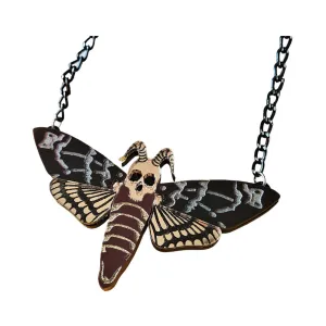 Death's-Head Hawkmoth Necklace by Cherryloco Jewellery