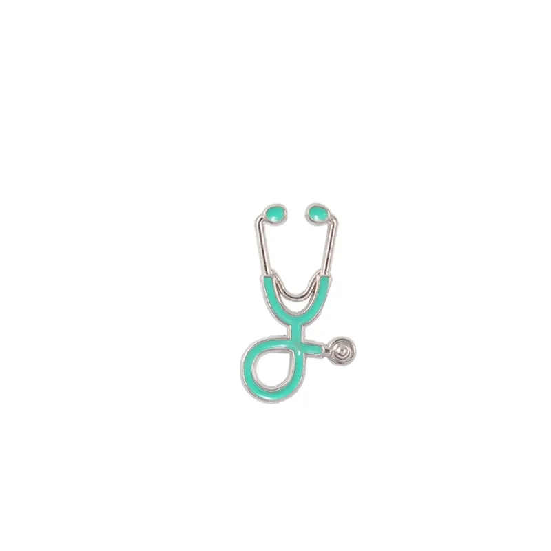 Doctors Nurses  Mini Stethoscope Brooches Pins Jackets Coat Lapel Pin Bag Button Collar Badges Gifts Medical Jewelry