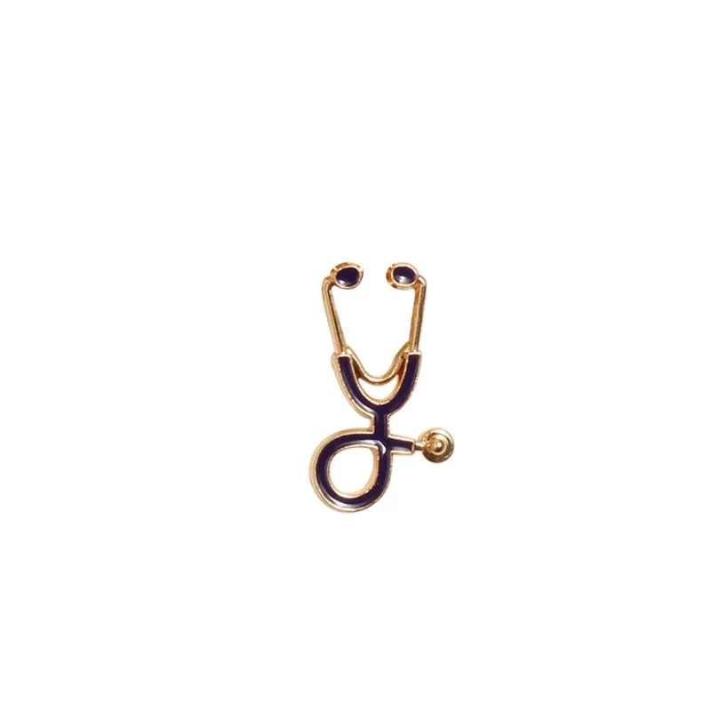 Doctors Nurses  Mini Stethoscope Brooches Pins Jackets Coat Lapel Pin Bag Button Collar Badges Gifts Medical Jewelry