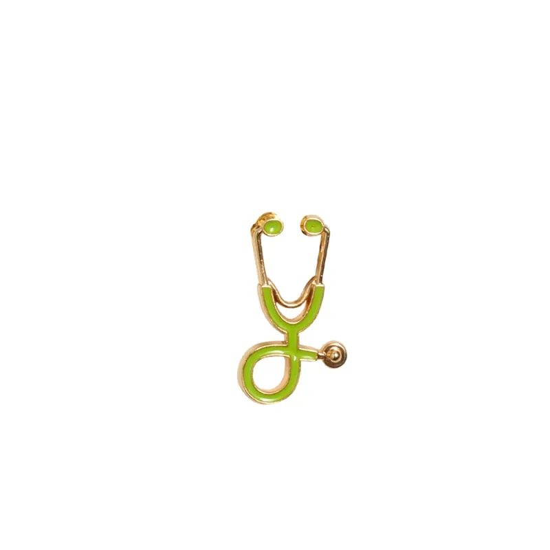 Doctors Nurses  Mini Stethoscope Brooches Pins Jackets Coat Lapel Pin Bag Button Collar Badges Gifts Medical Jewelry