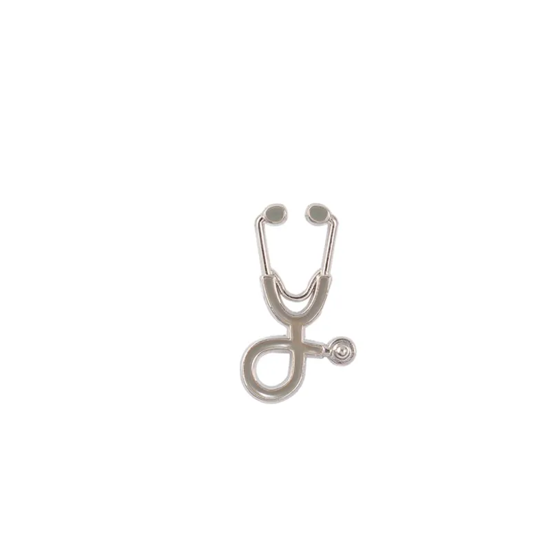 Doctors Nurses  Mini Stethoscope Brooches Pins Jackets Coat Lapel Pin Bag Button Collar Badges Gifts Medical Jewelry