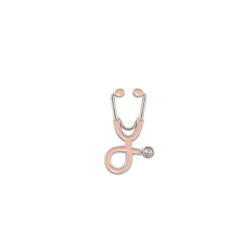 Doctors Nurses  Mini Stethoscope Brooches Pins Jackets Coat Lapel Pin Bag Button Collar Badges Gifts Medical Jewelry