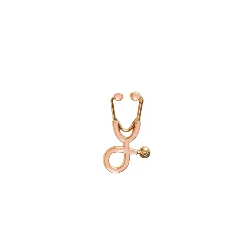 Doctors Nurses  Mini Stethoscope Brooches Pins Jackets Coat Lapel Pin Bag Button Collar Badges Gifts Medical Jewelry