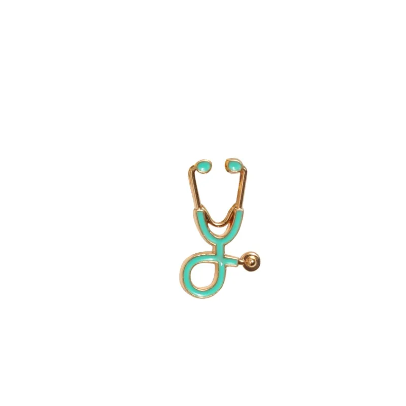 Doctors Nurses  Mini Stethoscope Brooches Pins Jackets Coat Lapel Pin Bag Button Collar Badges Gifts Medical Jewelry