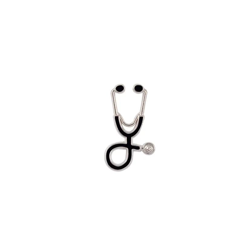 Doctors Nurses  Mini Stethoscope Brooches Pins Jackets Coat Lapel Pin Bag Button Collar Badges Gifts Medical Jewelry