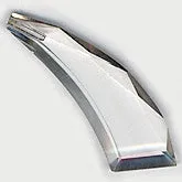 Faceted Crystal Scimitar Shaped Pendants. 58x20mm. Pkg 1. b11-cr-0467