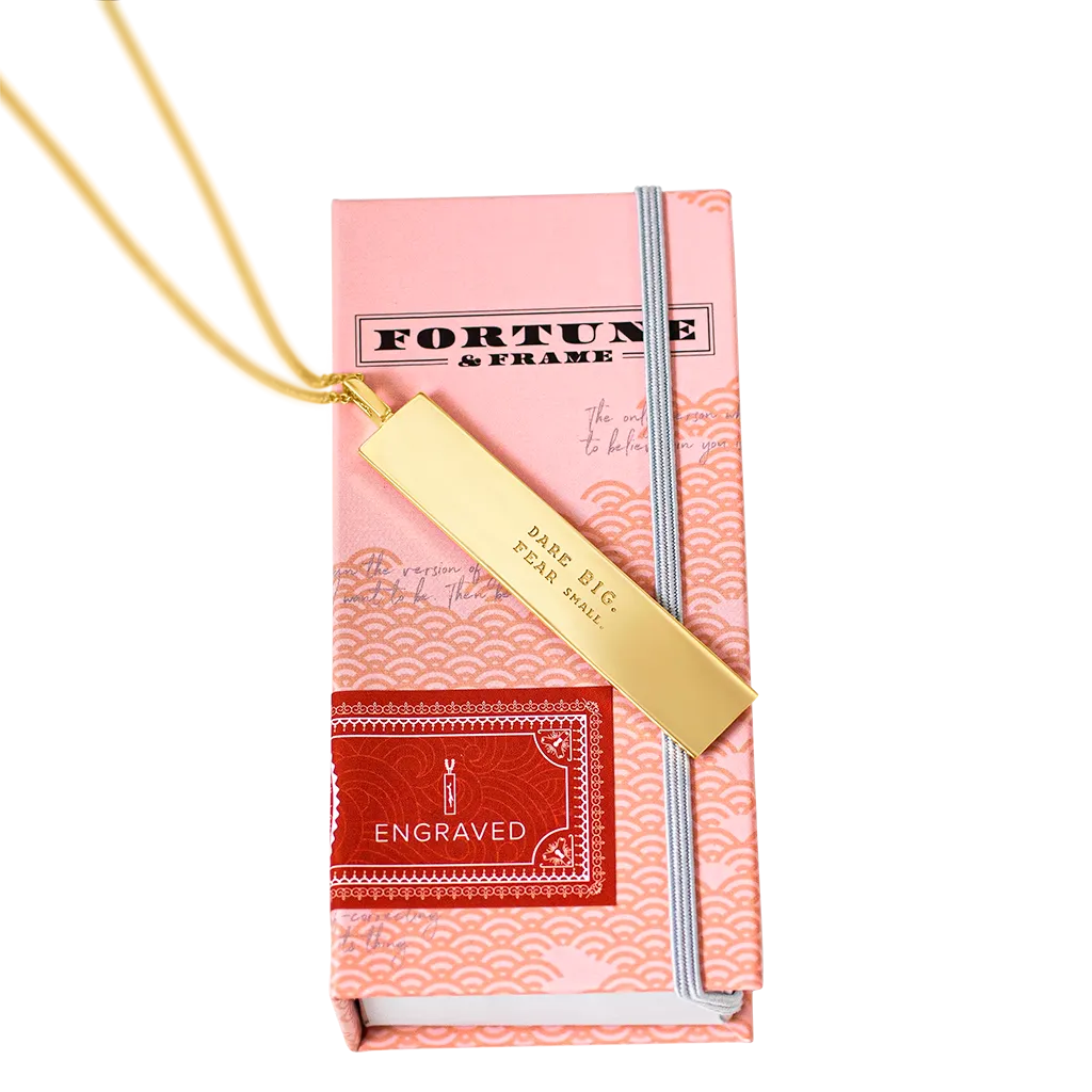 Fortune Pendants: Dare BIG. Fear small. - Gold