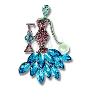 Gamma Phi Delta ΓΦΔ Classy Lady Rhinestone Pin