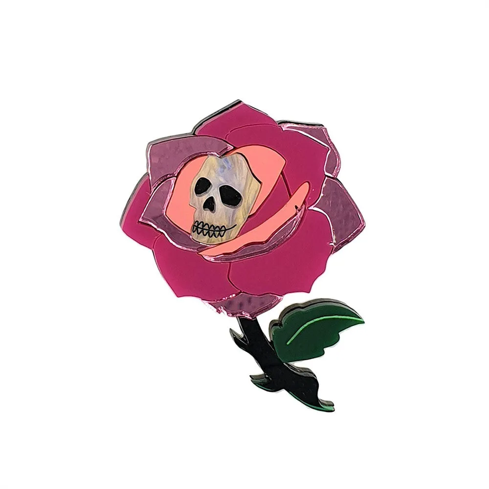 Gothic Rose Brooch by Cherryloco