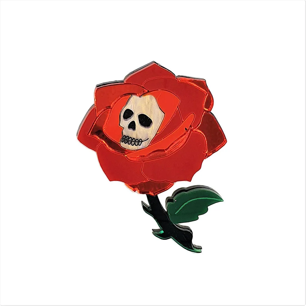 Gothic Rose Brooch by Cherryloco