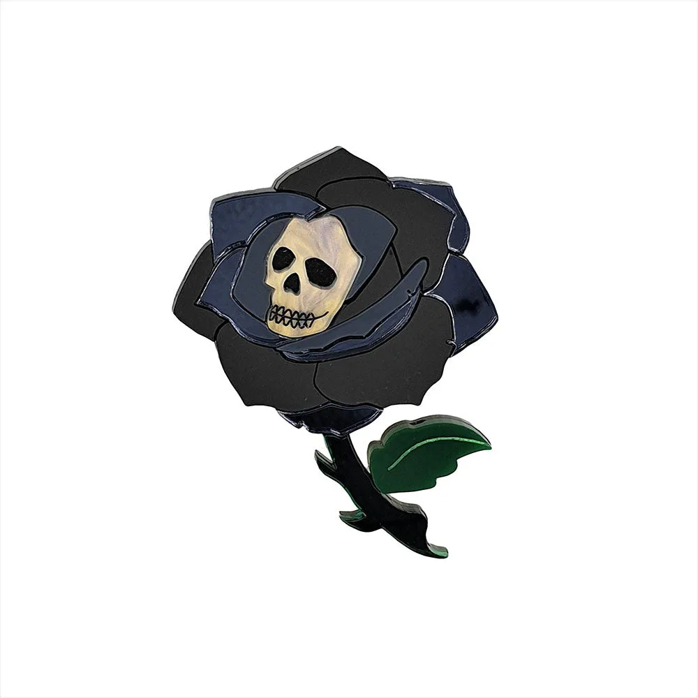 Gothic Rose Brooch by Cherryloco