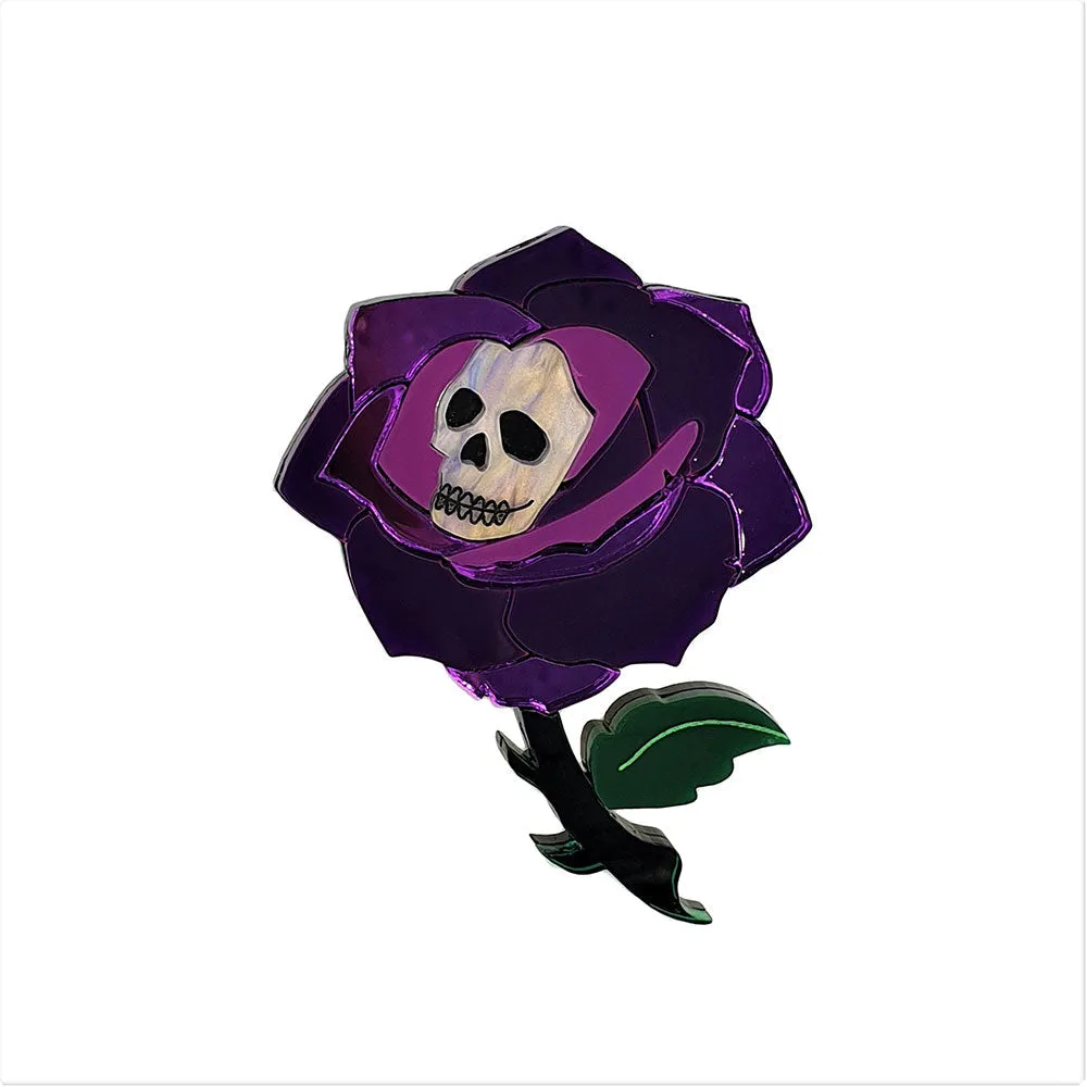 Gothic Rose Brooch by Cherryloco