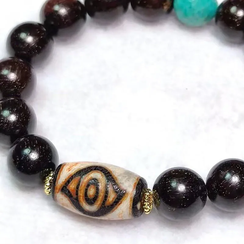 Handmade Phoenix Eye Dzi Beaded Bracelet