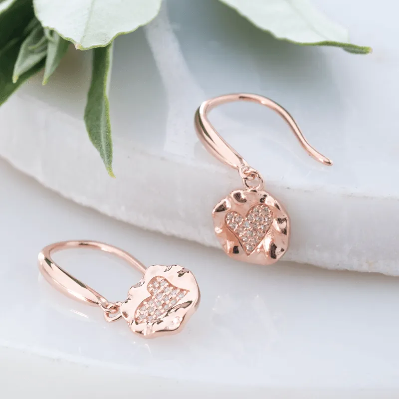 Heart Coin Earrings