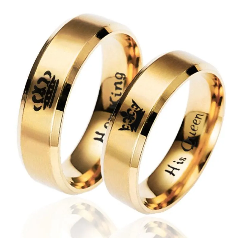 His queen her king rings