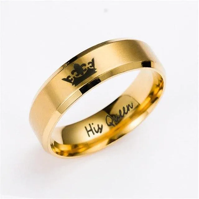 His queen her king rings