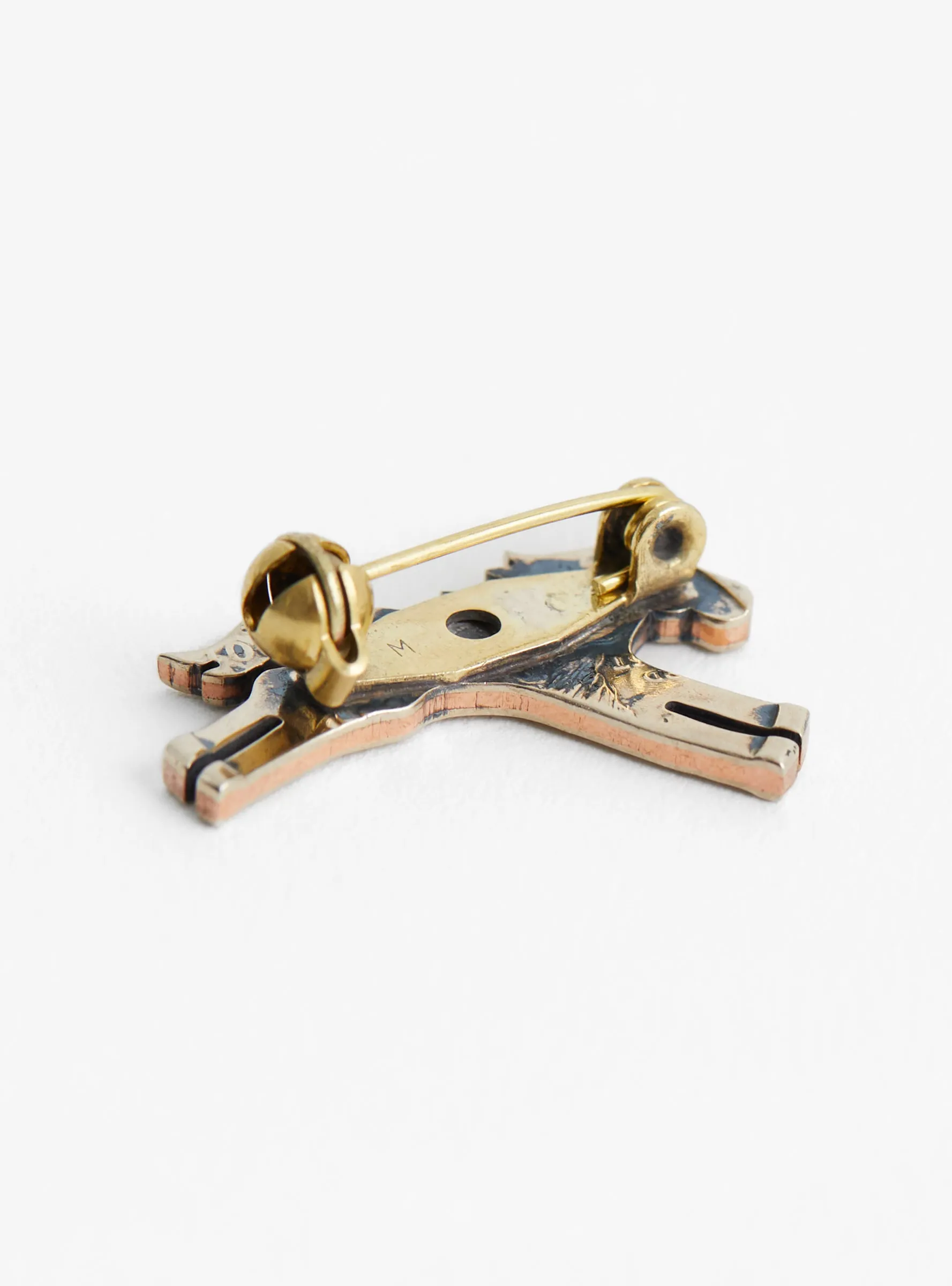 Horse Pin Copper-Plated Silver