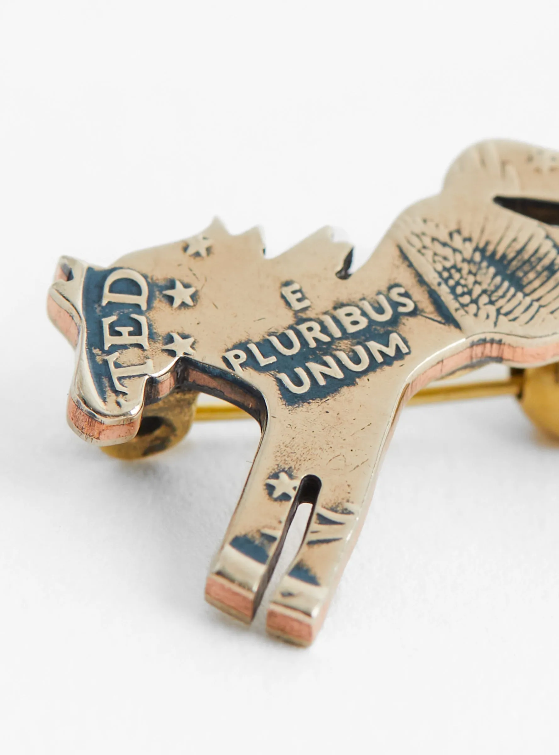 Horse Pin Copper-Plated Silver