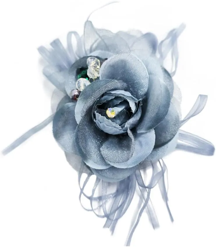 Large Camellia Flower Brooches Lapel Pins Dainty Crystal Satin Fabric Brooches Big Rose Flower Brooch Pin Elegant Corsage for Women Girls Wedding Part Dance Clothes Accessories Jewelry Gifts