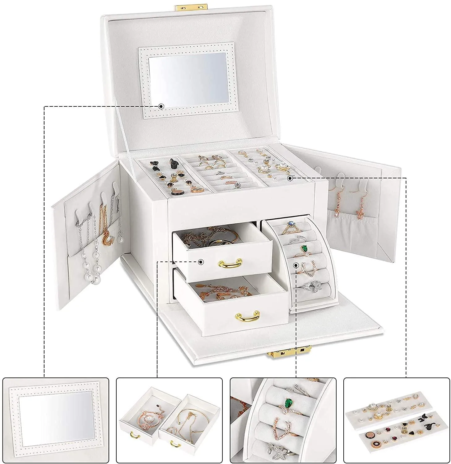 Large-Capacity Jewelry Organizer Box