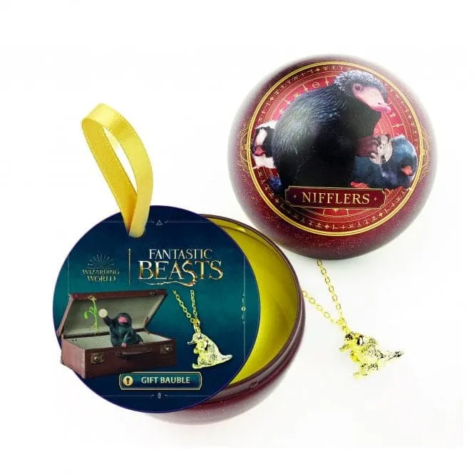 Niffler Themed Christmas Gift Bauble Necklace FBCB0028