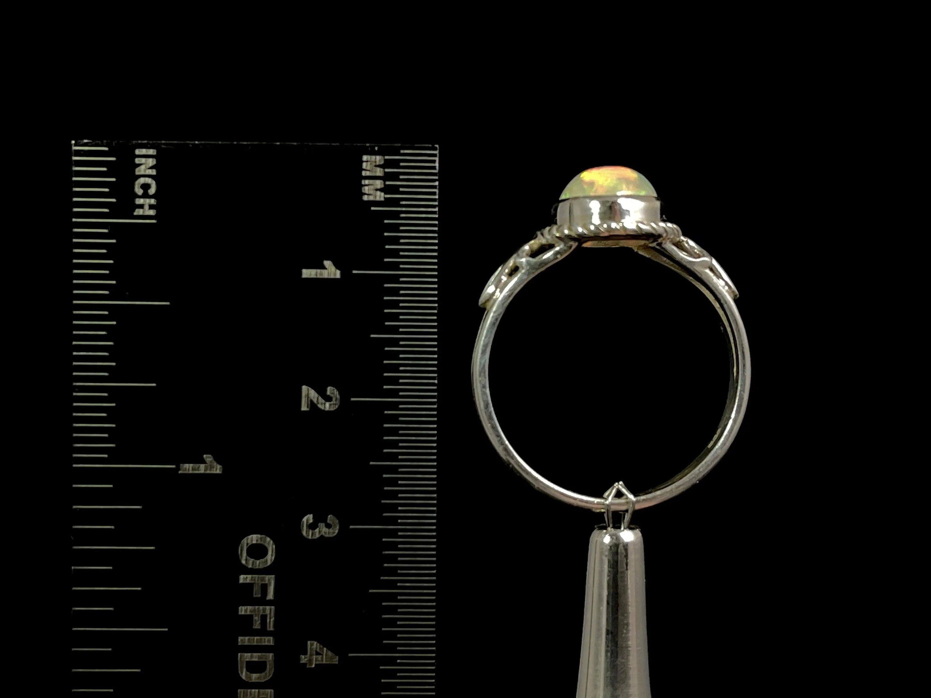 OPAL RING - Sterling Silver, Size 10 - Ethiopian Opal Rings for Women, Bridal Jewelry, Welo Opal, 49153