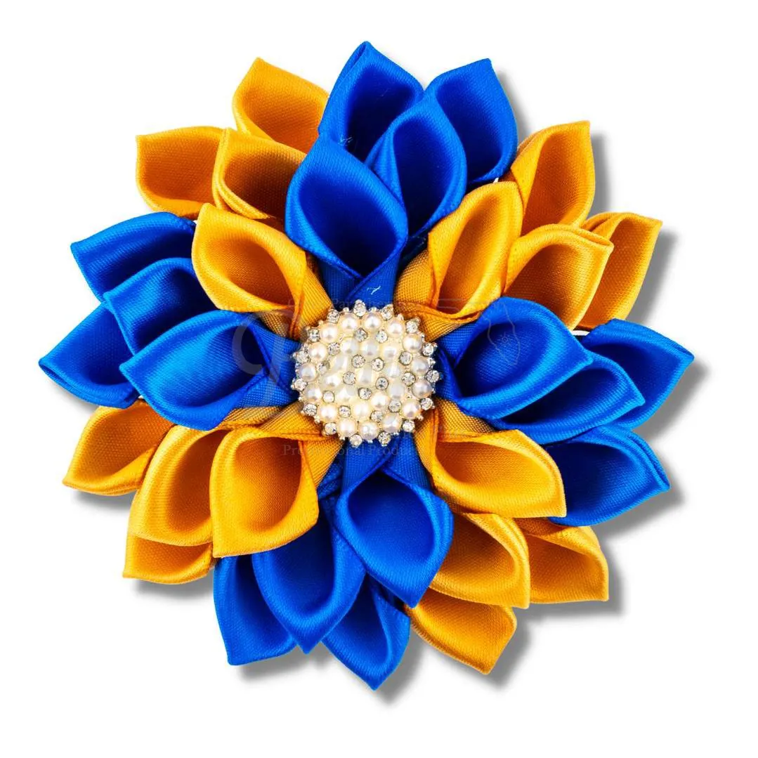 Sigma Gamma Rho ΣΓΡ Silk Flower Brooch