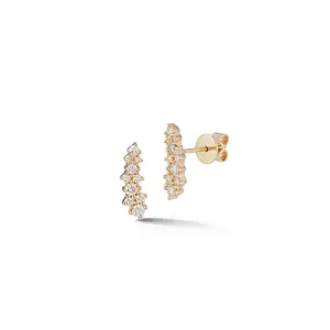 Vivian Lily Diamond Climber Earring in Yellow Gold